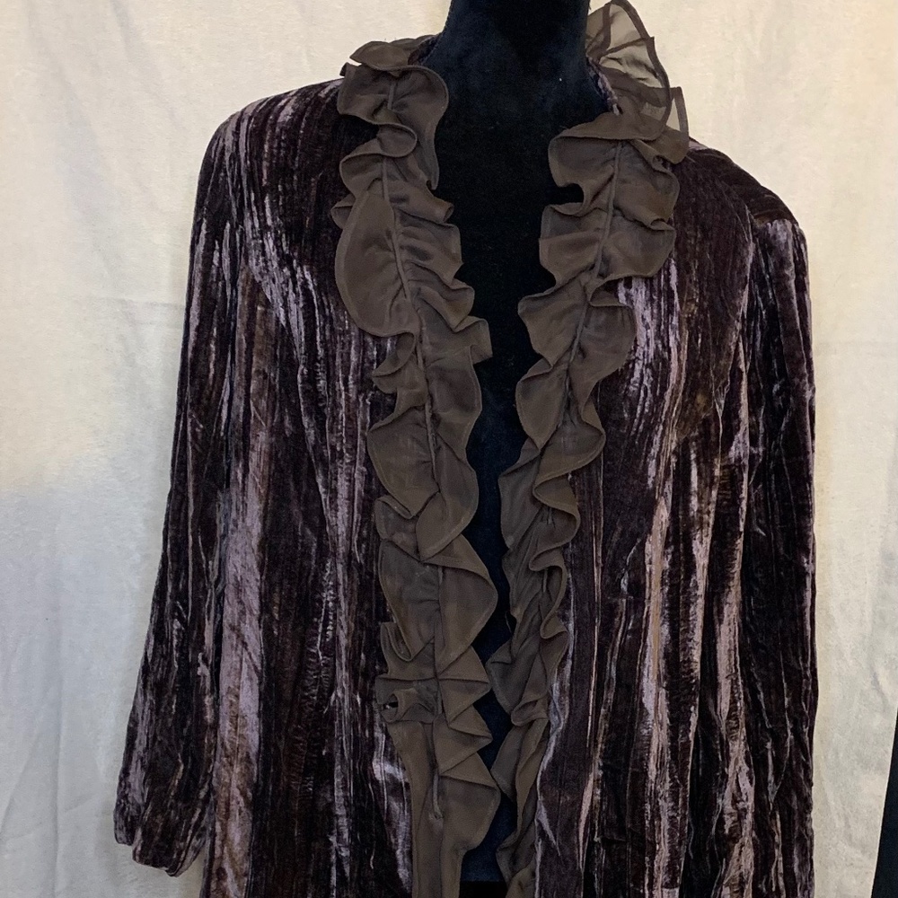 Focus 2000 Brown velour duster Size 18W